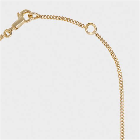 celine buchstabenanhänger a|Alphabet A Necklace in Brass with Gold finish .